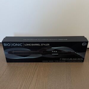 Bio Ionic Long Barrel Styler Curling Iron 1” Barrel Extra Long Ceramic in Box